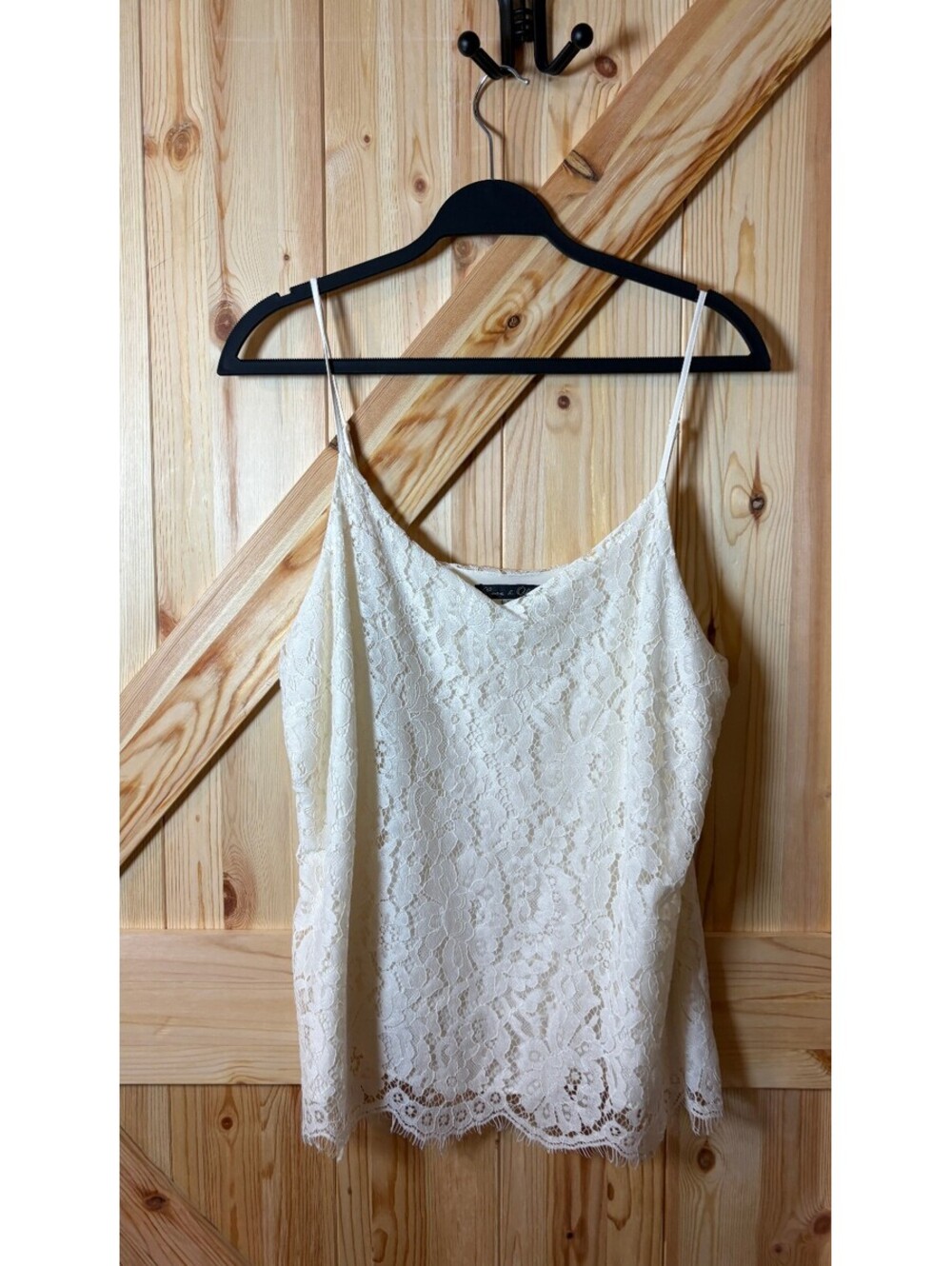 Rose & Olive Ivory/cream Lace Camisole Top XL